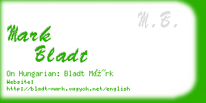 mark bladt business card